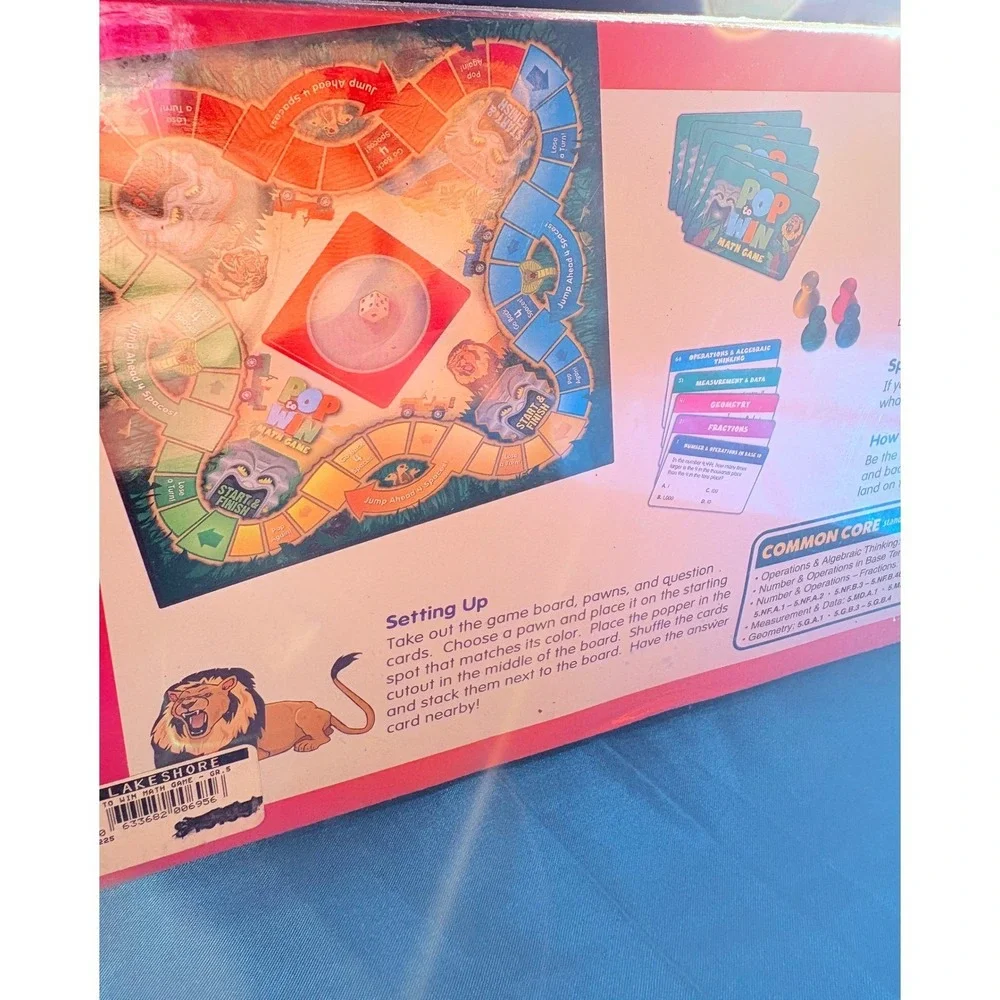 Lakeshore Pop-to-Win Math Game Grade 5 Common‎ Core Educational Board Game PP225